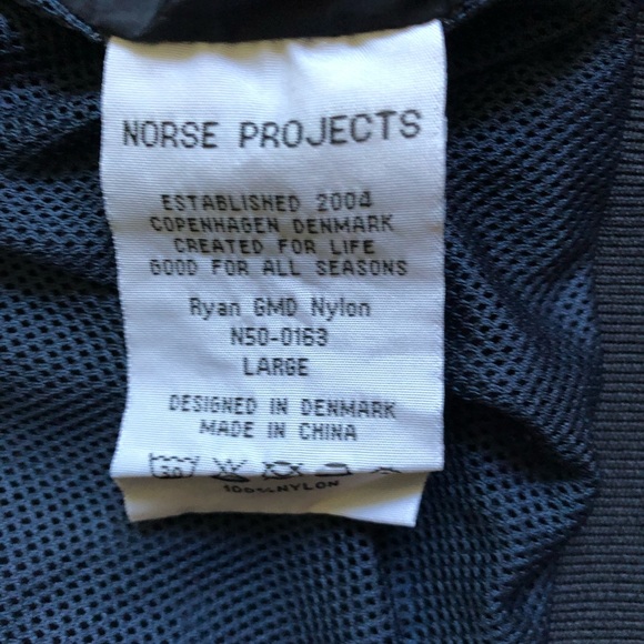 *LIKE NEW* Norse Projects, Ryan GMD Nylon Bomber, Navy, Large - Picture 9 of 10
